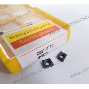 China CNC Boring Inserts WC-Co PVD Coating CCGT04T101L HYB208 ，Applicable To All Difficult-to-machine Materials Except Superalloys on sale