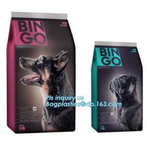 Buy cheap Stand up pouch with zipper and window for dog food packaging, chicken jerkey bag, 10kg Custom Printed slider Flat Bottom from wholesalers