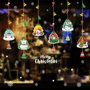 PVC Static New Year Santa Claus Christmas Glass Sticker