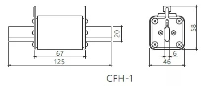 1000VDC 300A 315A 350A 400A Solar PV Fuse Square Blade Type DC Solar System PV Fuse Link and Solar Fuse