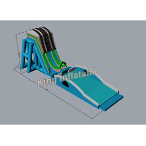 Buy cheap 38m Long Green PVC Customized Sky Flying Giant Inflatable Water Slides For Event from wholesalers