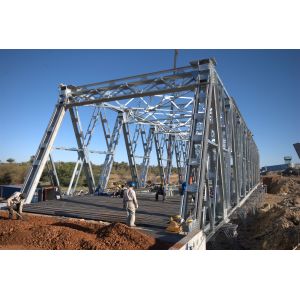Buy cheap Iron Medium Spans Temporary Steel Bridge concrete deck from wholesalers