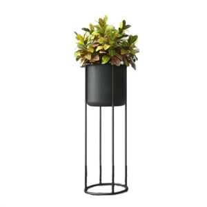 Buy cheap Luxury gold indoor small flower pot with stand removable from wholesalers