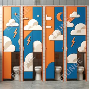 Buy cheap High Impact Resistance and Fireproof Public Toilet Partition Wall from wholesalers