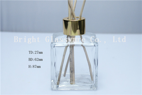 Quality wholesale square perfume bottle with knob lid sale for sale