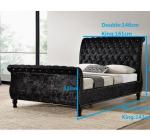 Buy cheap Headboard Assembly Black Upholstered Bed Frame Queen Oem from wholesalers