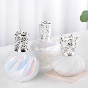 White Glass Cosmetic Packaging Spherical Shell Pattern Catalytic Aromatherapy