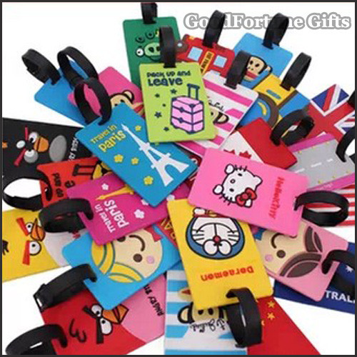 Buy cheap Customed promotional Eco silicon cartoon pattern tavel luggage tag lable printed logo from wholesalers