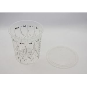 Buy cheap 1300 ml Disposable Mixing cup Auto Plastic Single Use plastic pots measuring printed cup calibrated-up cup from wholesalers