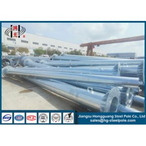 Buy cheap Low Voltage Hot Roll Steel Galvanized Pole For Power Distribution Line 10KV from wholesalers