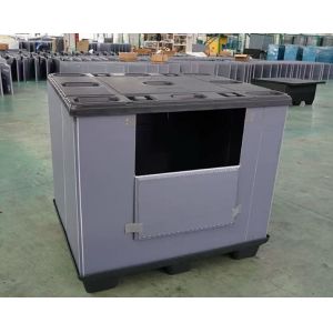 Plastic Pallet Box PP Corrugated Sheet Hollow Lid And Base Container