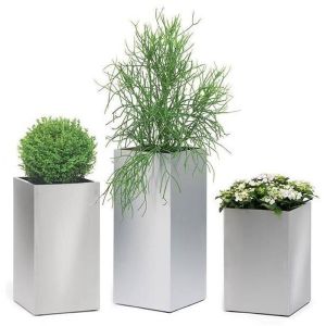 Buy cheap Small white irregular flower pots geometric modern planter from wholesalers