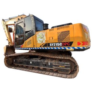 China Secondhand Hydraulic Excavator Sany Sy215c Yellow Construction on sale