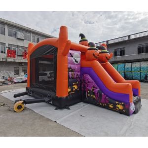 Buy cheap Kids Bounce Playhouse Halloween Jumping Castle With Slide Fire Resistant from wholesalers
