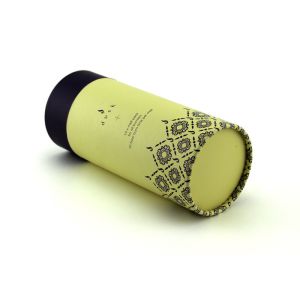 Opening Rolled Edge Print Paper Tube Packaging with Transaparent Window