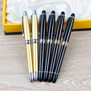 Buy cheap promo metal bank pen,metal Gel ink roller pen with cap product