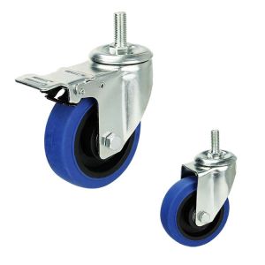 Buy cheap 4In Quiet Lockable TPR  Trolley Medium Duty Casters With M12x30mm Threaded Stem from wholesalers