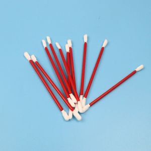 Buy cheap Lint Free Double Ended Non-Reusable Cleanroom Dacron Polyester Swab With Red PP Stick from wholesalers