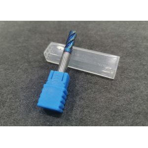 Buy cheap Blue Coated Tungsten Carbide End Mill , Carbide Milling Cutter For Machine Cutting from wholesalers