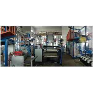 Buy cheap Plastic Extrusion PVC Film Blowing Machine , 600 - 1000mm Width PVC Shrink Film Machine from wholesalers