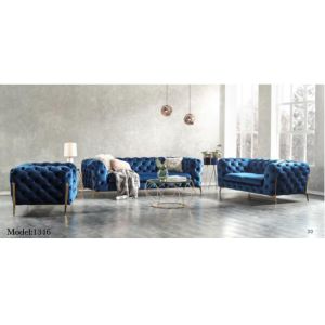 Buy cheap Modern Velvet Chesterfield Sofa With Copper Leg SGS Certification product