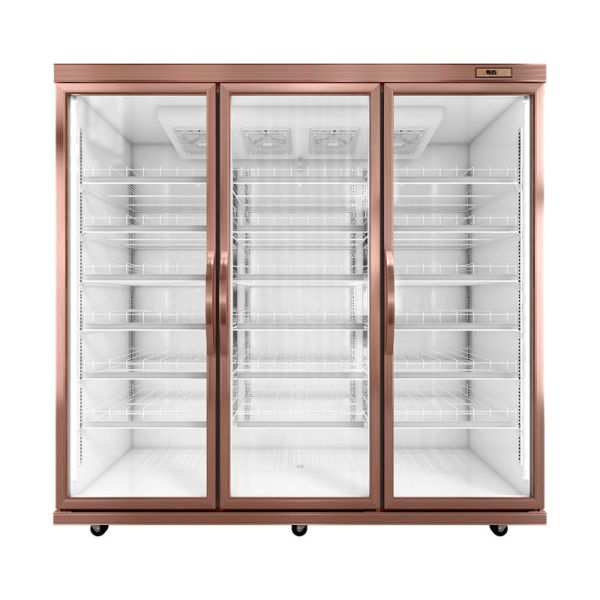 Quality Remote System Merchandise Swing Glass Door Refrigerator With Aluminum Material for sale
