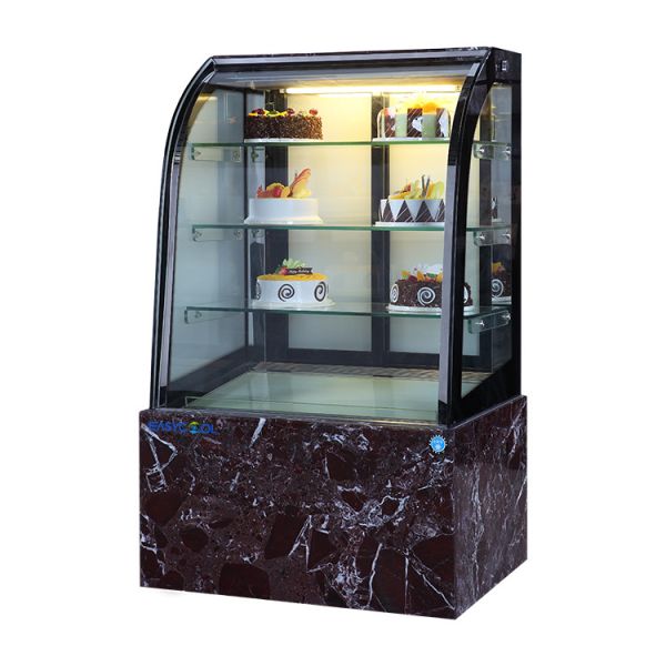 Buy cheap 1.5M Arc Shaped Bakery Glass Showcase With Optional Led Lighting from wholesalers