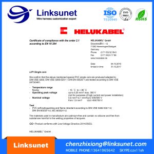 Buy cheap 1G , 1mm2 RD Wire And Cable Helukable LifY Single Core Part No . 15602 from wholesalers