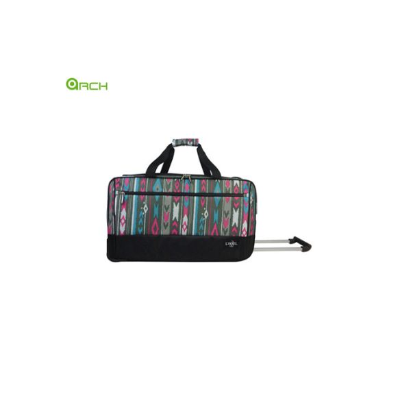 Quality In Line Skate Wheels 600D Polyester Printing Wheeled Duffel Bag for sale