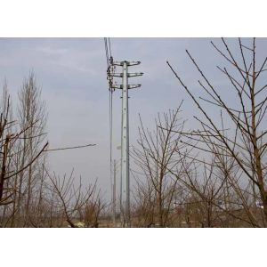 Buy cheap Q345B Steel Lattice Transmission Tower , Galvanized Electrical Steel Pole from wholesalers
