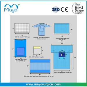 China Complex Gown Laparotomy Surgical Pack With Reinforced Gown on sale
