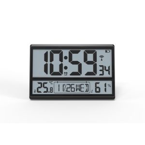 25mm Thick Plate Square Wall Clock with Large Display and Temperature Humidity