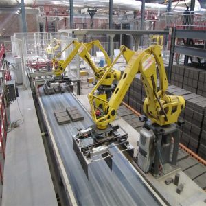 Buy cheap Brick Plant Automatic Robot System With Stacking Grippers Yellow from wholesalers