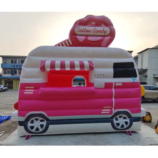 Quality 0.55mm PVC Children'S Inflatable Bouncer Car Small Bouncy Castle Blower for sale