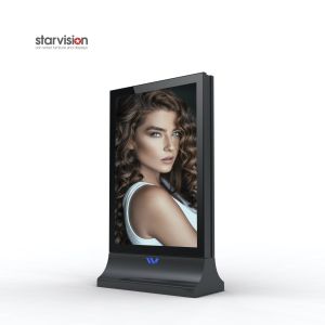 Galvanized Steel Powder Coating 100w City Light Poster Vertical Scrolling Poster