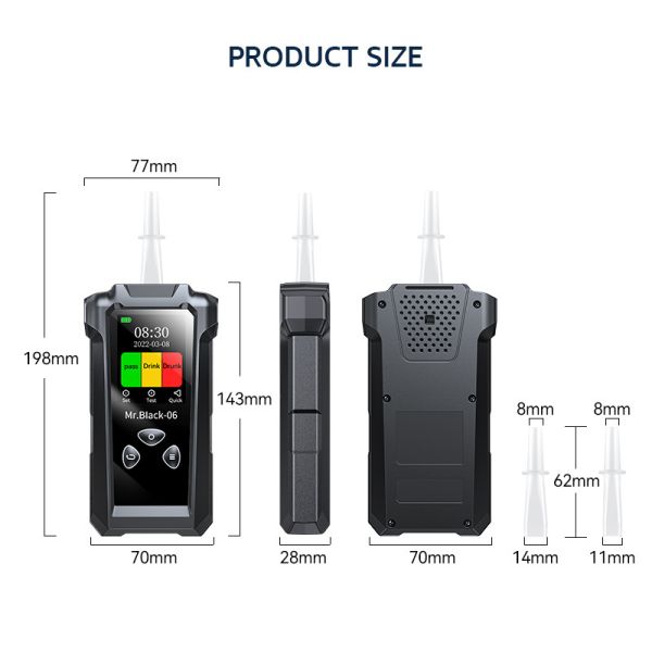 Quality High Precision Police Alcohol Breathalyzer Multi Language Multi Unit With Fuel Cell Sensors for sale