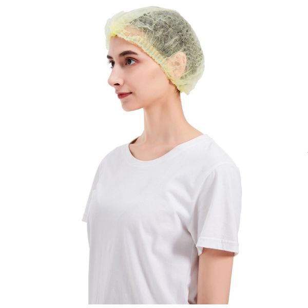 bound seams Disposable Head Cover , 36cm Disposable Mob Cap