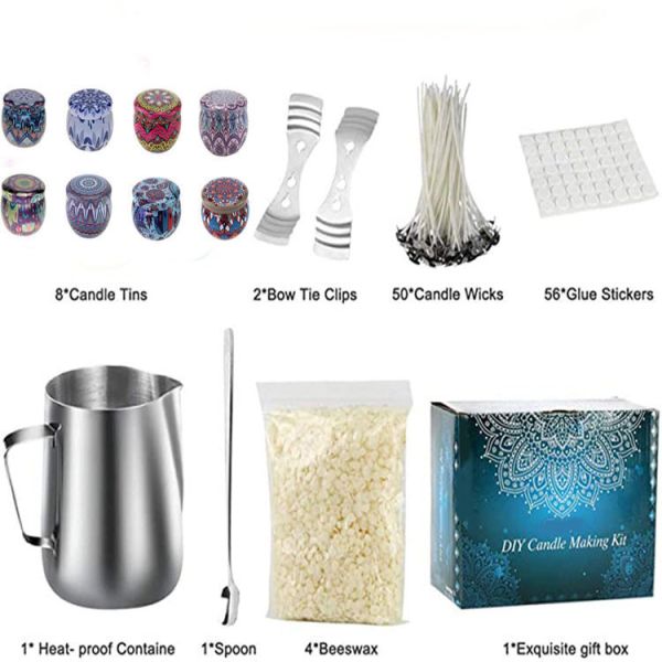 Tin Glass Jar Handmade Soy Making Candle Kits For Home Decor Gift