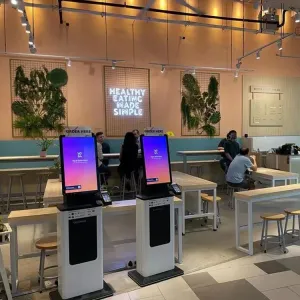 Buy cheap QR Scanner and RFID Reader Supermarket Self Checkout Kiosk for Fast Transactions from wholesalers