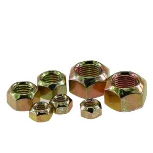 Buy cheap Imperial Measurement System Grade4 Grade6 Yellow Zinc Plated M4 M6 M8 Steel Metal Hex Locking Nuts for Strong Fastening from wholesalers