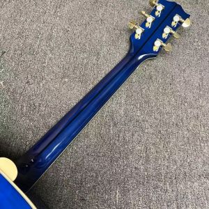 Buy cheap Custom Flamed Maple Back Side 43 Inch Jumbo Acoustic Guitar with Abalone Inlay in Blue Sunburst from wholesalers