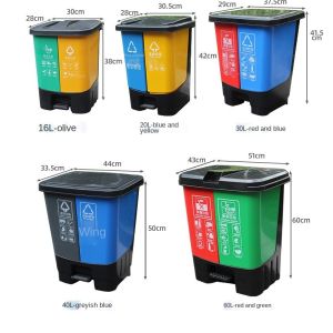 Buy cheap Classification Sorting Trash Can Dry Wet Separation 40L Trash Sorting Bins from wholesalers