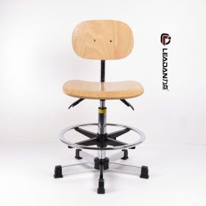 Light Yellow Plywood Static Dissipative Chair With 3 Functions Adjustments