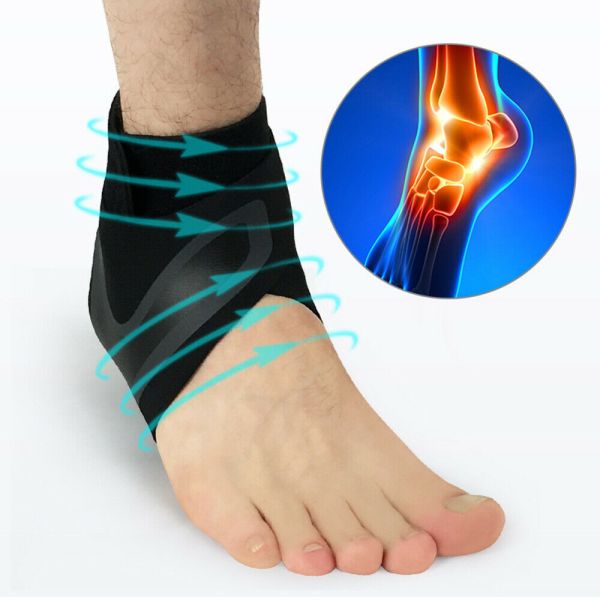 Buy cheap Adjustable Neoprene Fitness Compression Elastic Ankle Support Brace Sleeve with Strap from wholesalers