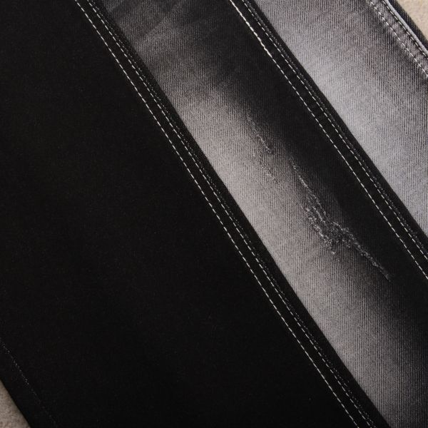 Quality 9.5 Oz Sulfur Black Raw Denim Fabric for sale