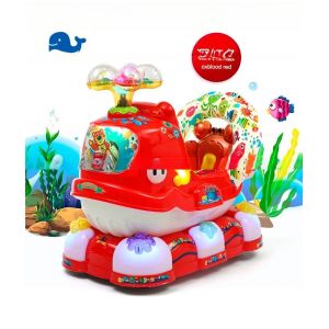Commercial kids coin operated game machine QQ Whale kiddy rides for children