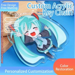 Buy cheap Durable Custom Acrylic Keychains Cartoon Character Printed Clearly With Metal Ring from wholesalers