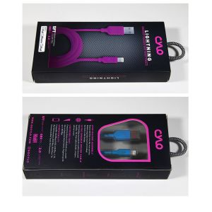 Buy cheap Pantone APET Mobile Accessories Packaging Data Cable Packing Box With Transparent Window from wholesalers