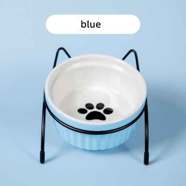 Quality Ceramic Cat Food Basin Double Bowls Protect Cervical Vertebra for sale