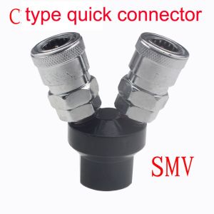 Buy cheap C type quick joint multi pipe air line SMV two insert two fork / trachea joint  1/4 air exhaust from wholesalers